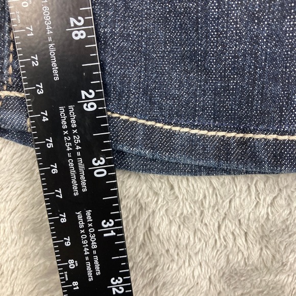 ana A New Approach Jeans Womens Size 10 Bootcut Dark Wash Flap Pockets Stretch - Picture 10 of 16